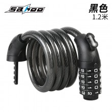 【841402】SAHOO鲨虎  12*1200mm自行车锁 密码钢