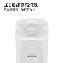 【71393-WHITE】SAHOO鲨虎自行车警示灯USB充电夜骑灯
