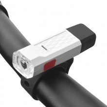 【71393-WHITE】SAHOO鲨虎自行车警示灯USB充电夜骑灯